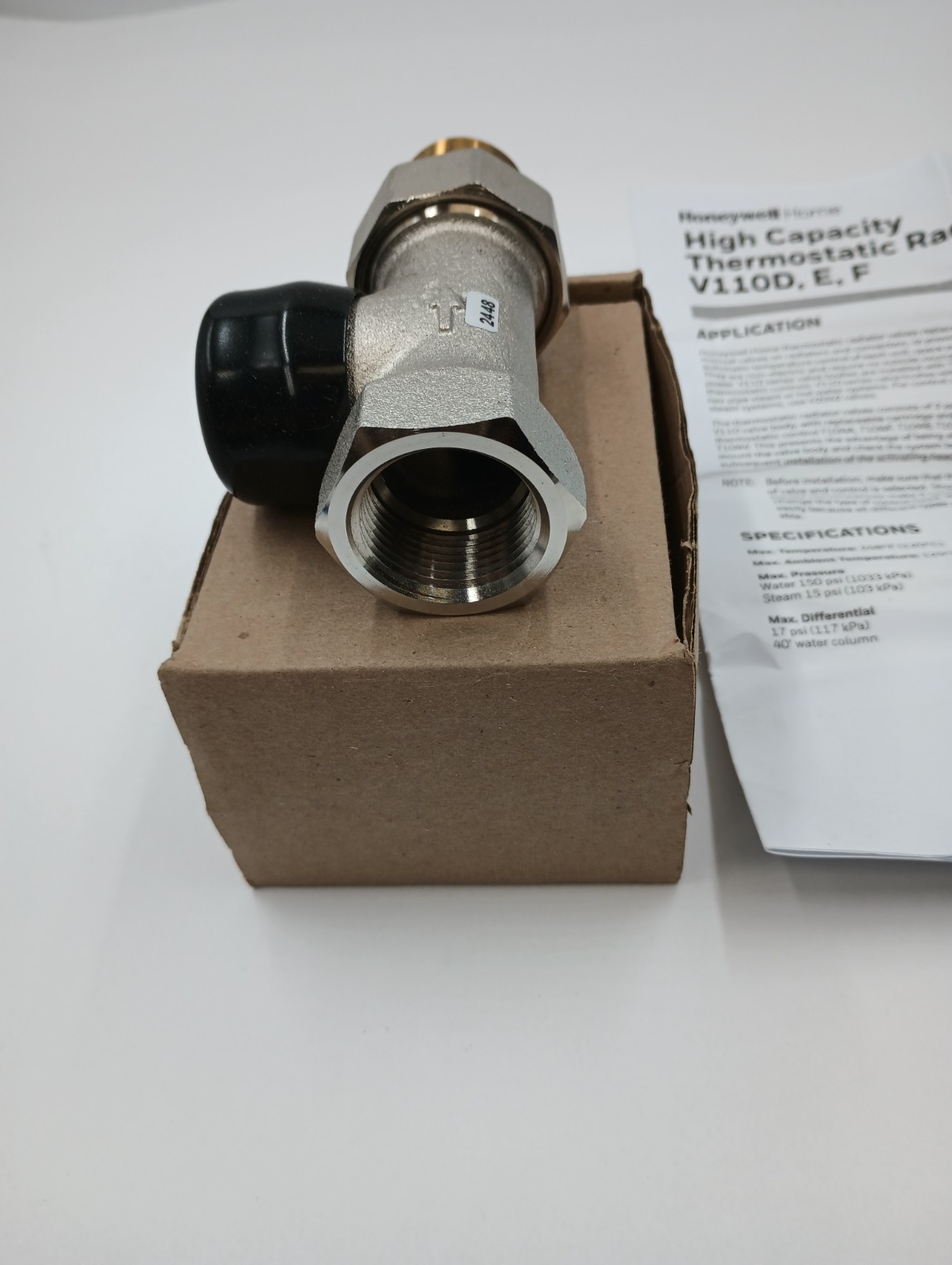 HONEYWELL V110D1016 THERMOSTATIC 1″ STRAIGHT VALVE FOR HIGH CAPACITY RADIATOR