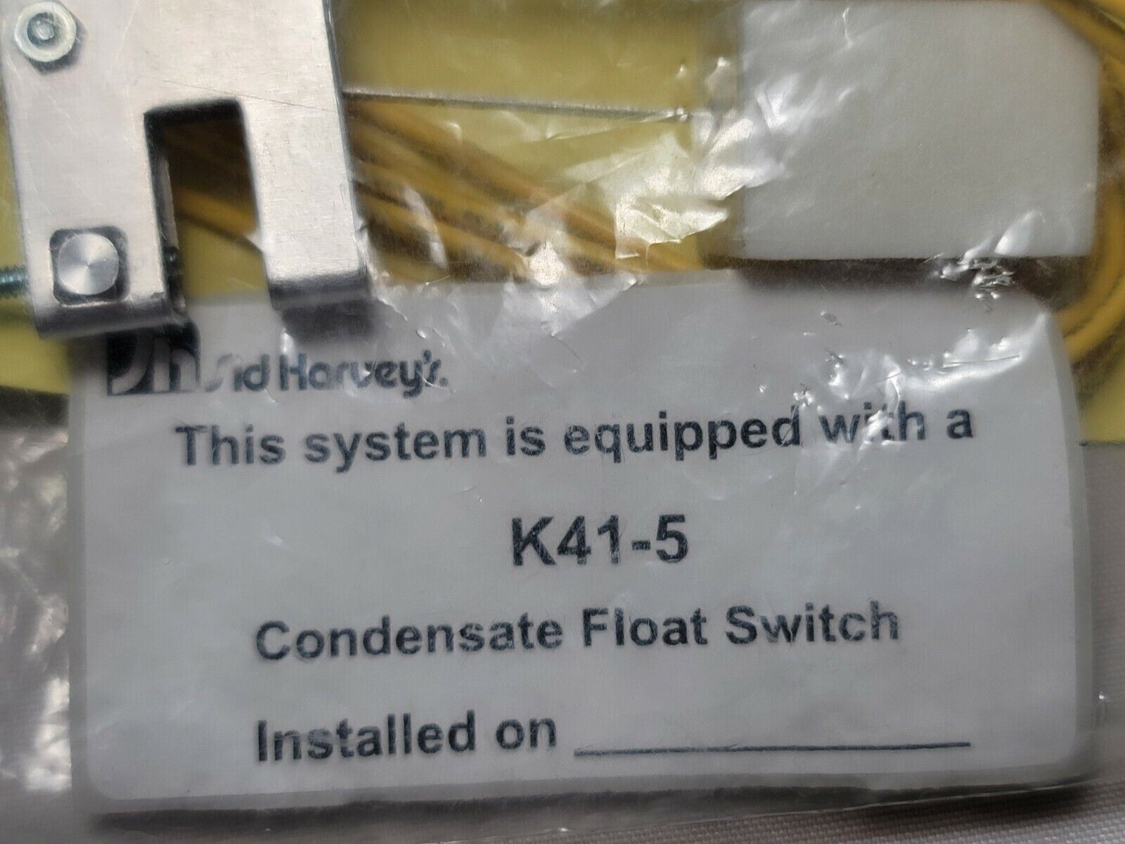 Sid Harvey’s K41-5, Condensate Drain Pan Float Switch, 60″ Lead, Made USA