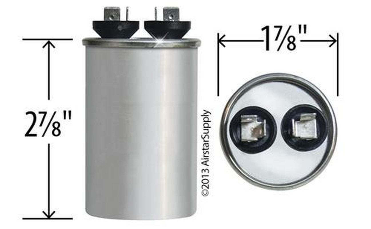 Capcom C325R 25 UF MFD X 370 Vac GE Industrial Replacement Capacitor Round, 97F