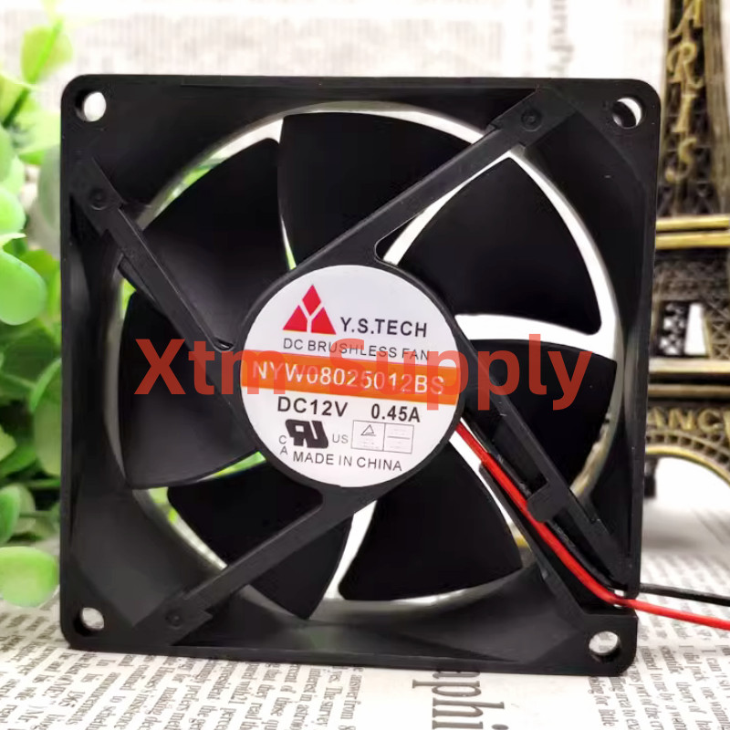 1pc brand new Y.S.TECH NYW08025012BS 8025 DC12V 0.45A chassis cooling fan