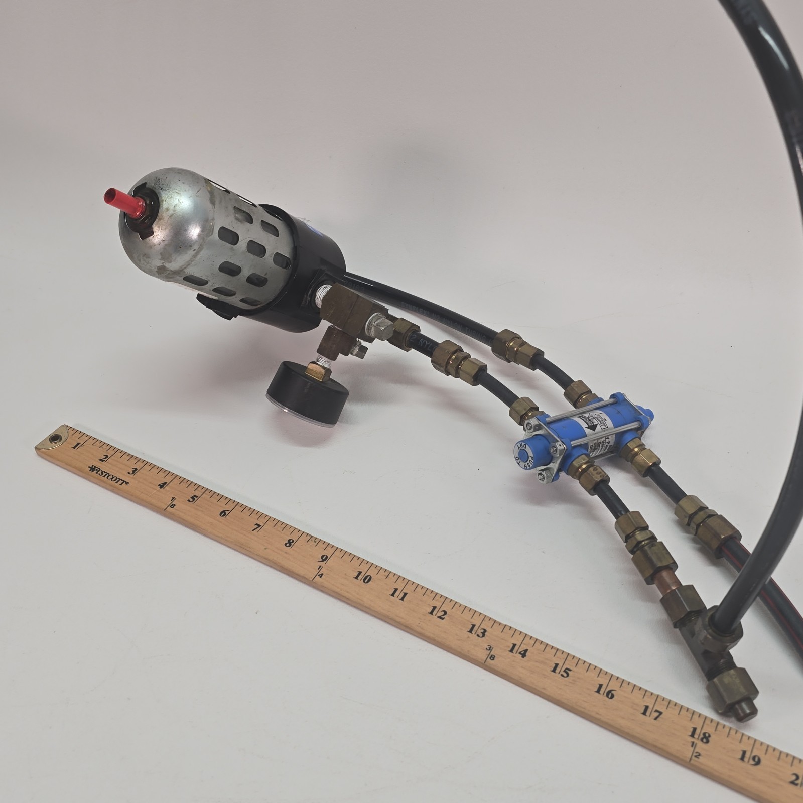 JOHNSON CONTROLS Coalesing Filter A-4000-1049 G-2010-24 Pressure Gauge & Bypass
