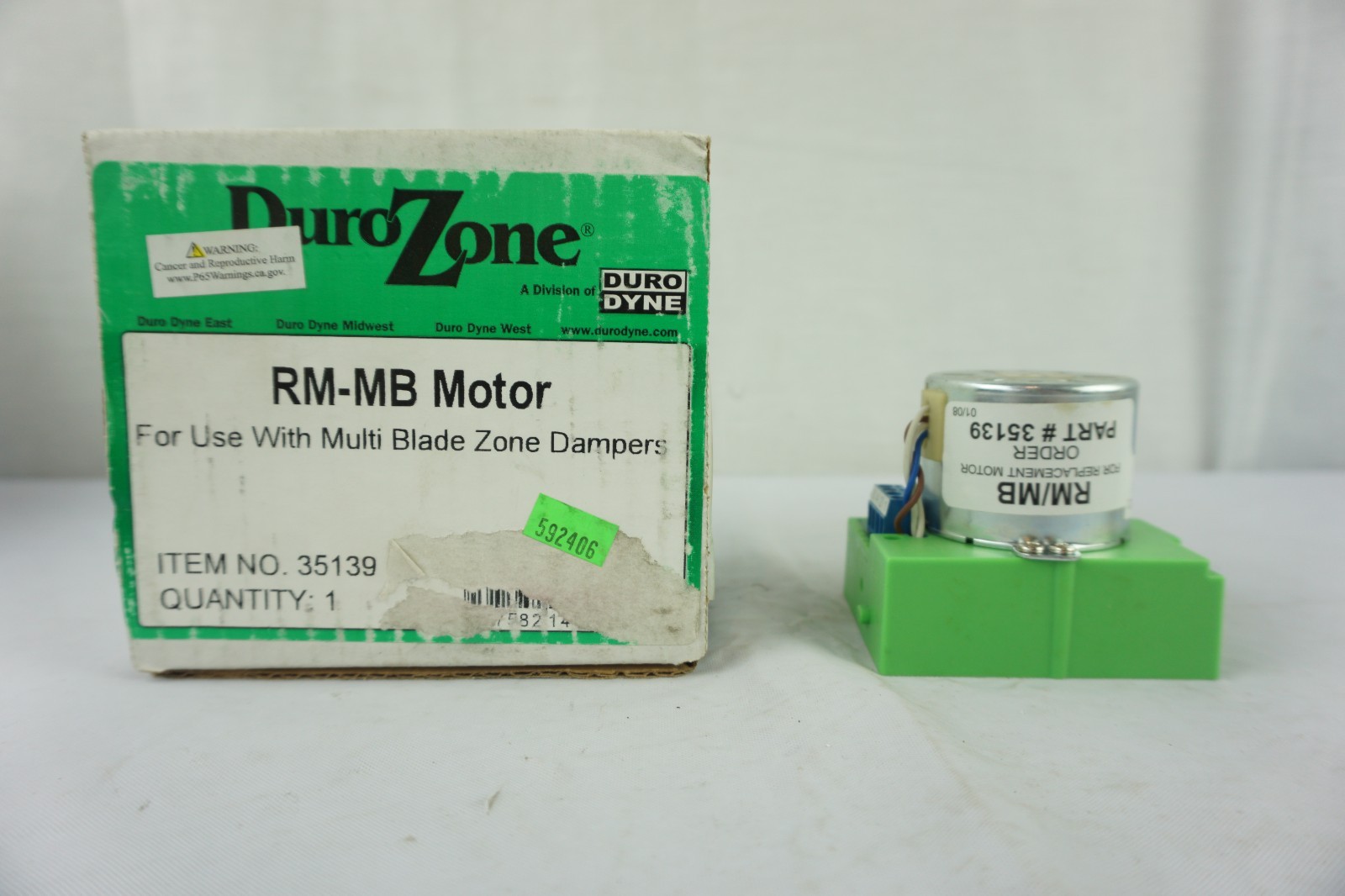 DuroZone RM-MB Replacement Damper Motor # 35139 for rectangular HVAC dampers NEW