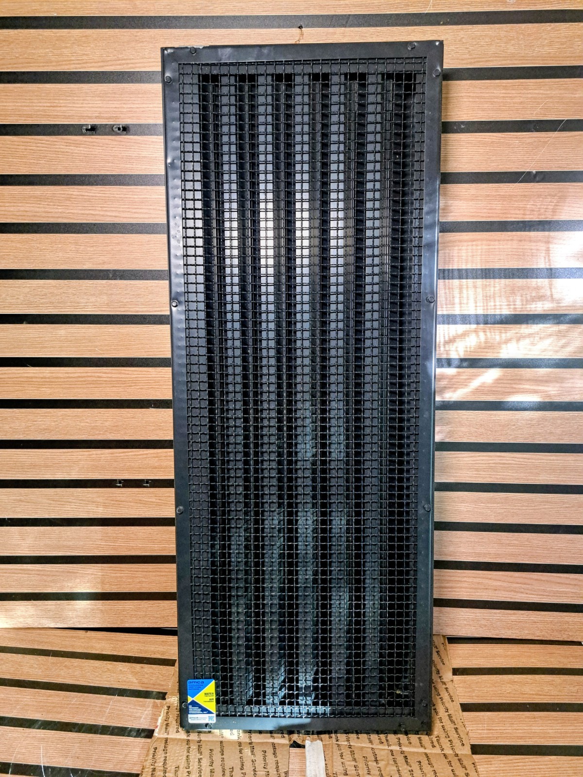 Black Industrial Louver 39.5x15x5 AMCA Vertical Blade Wind Driven Rain Vent NEW