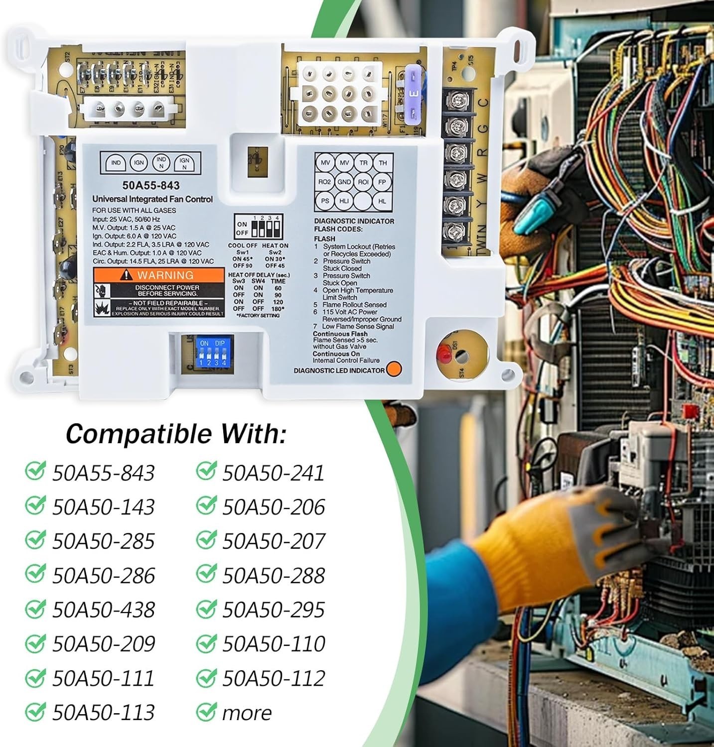 Efficient Replacement Furnace Control Module – Universal Fit for 50A50-55 Models