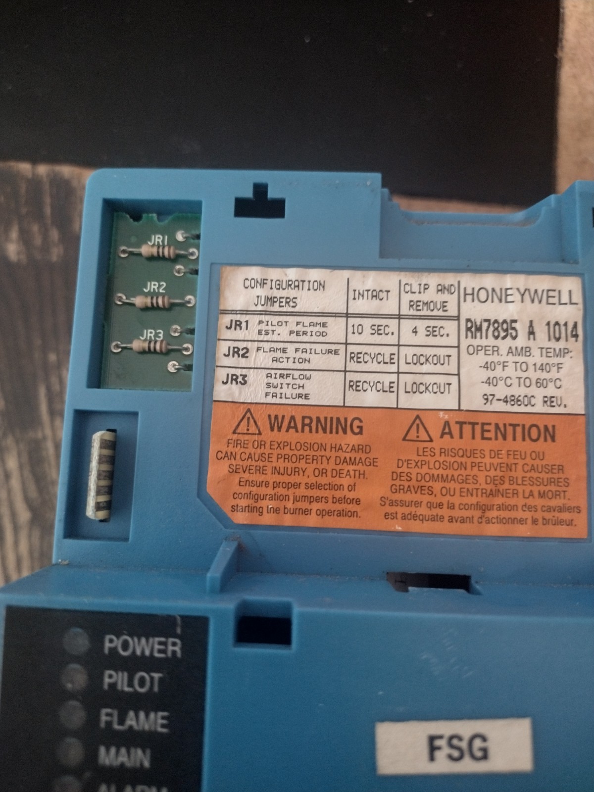 Honeywell RM7895 A 1014 Burner Control Complete System Tested Working