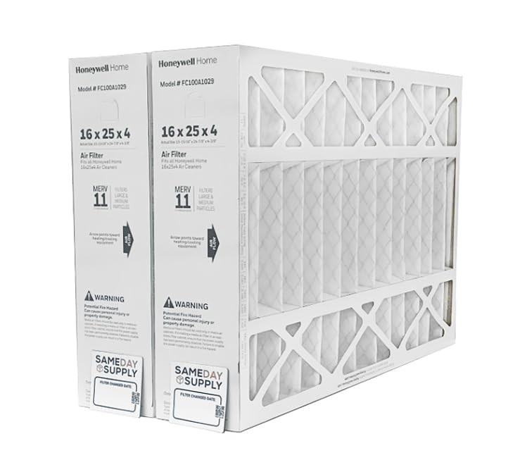 Honeywell Fc100A1029 2 – 16 X 25 X 4 Pleated Air Filter Merv 11 Bundle Same Day