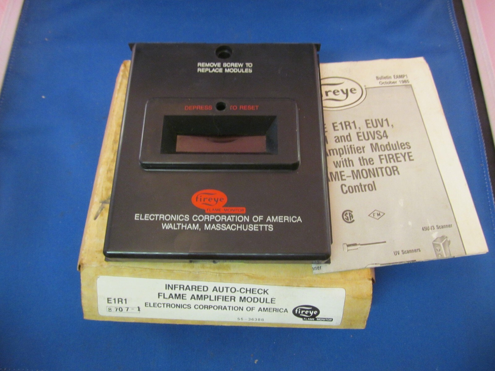 FIREYE E1R1 INFRARED AUTO-CHECK FLAME APMLIFIER MODULE