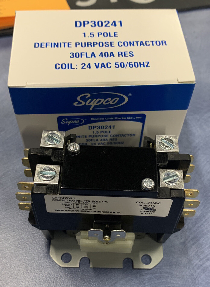 SUPCO CONTACTOR 30A 240V 1.5-POLE DP30241