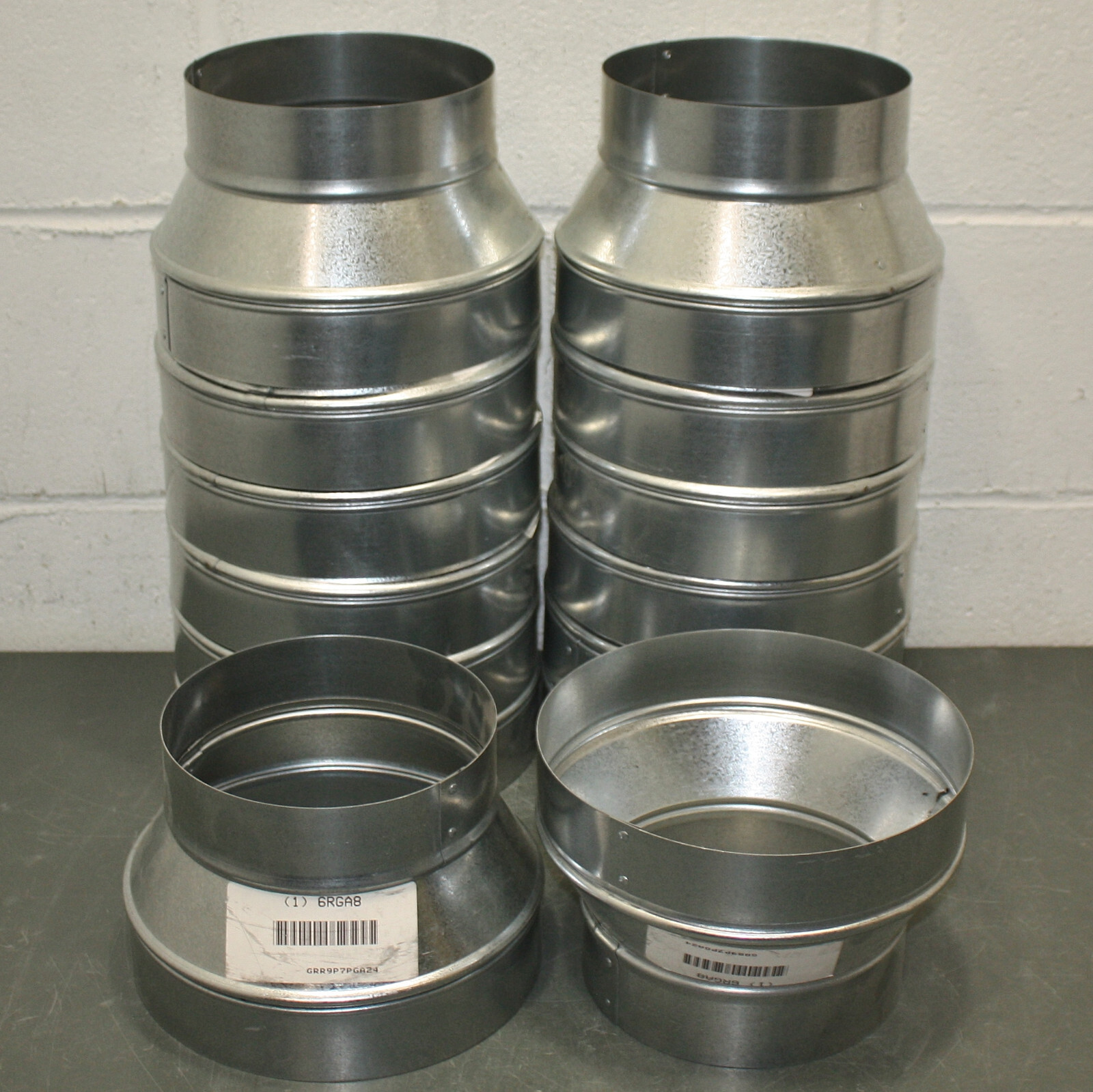(14) Greenseam Round Reducer GRR9P7PGA24, 9″ to 7″ Duct, Galvanized Steel