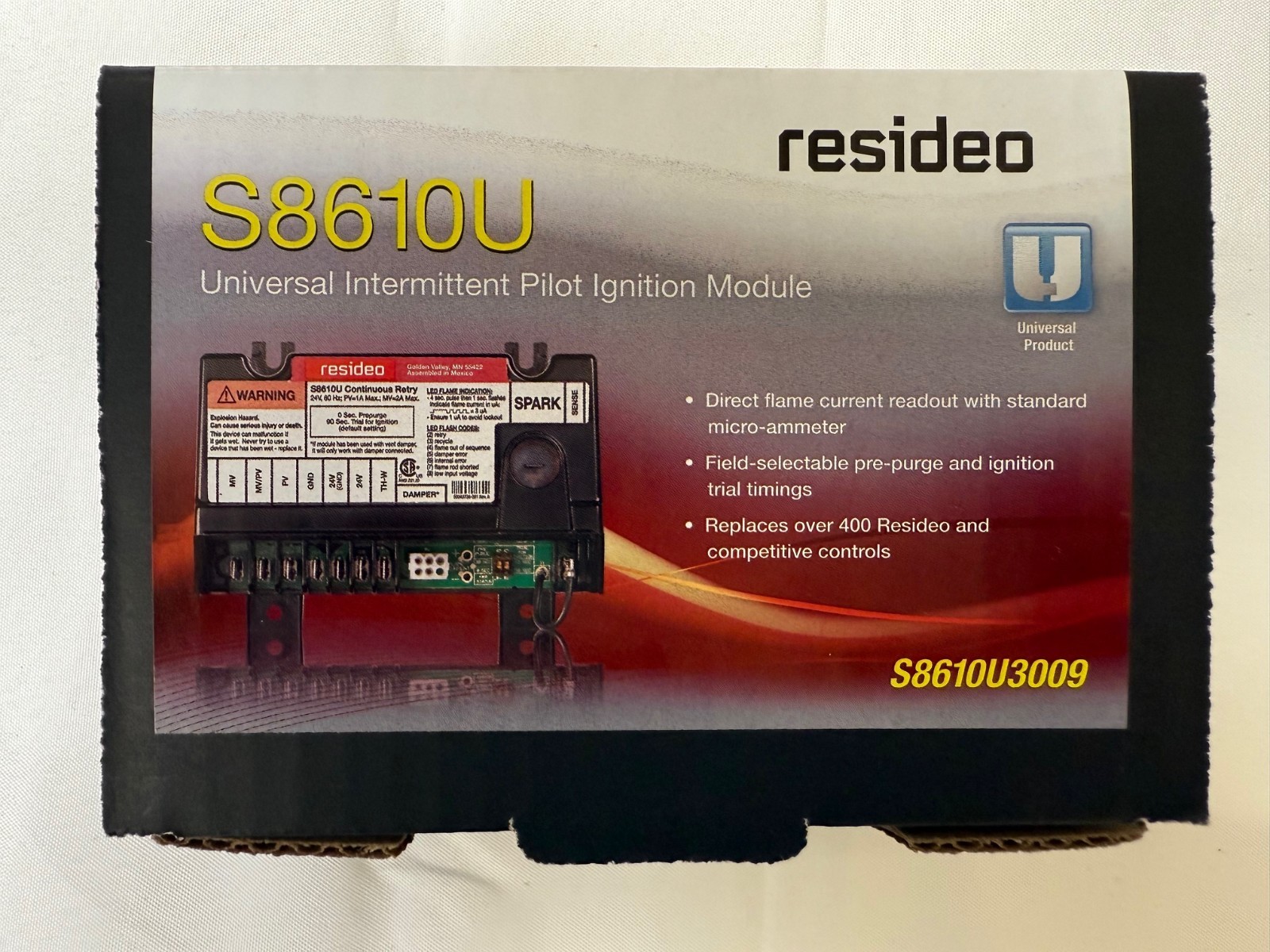 Honeywell/Resideo S8610U3009/U Universal Intermittent Pilot Ignition Module