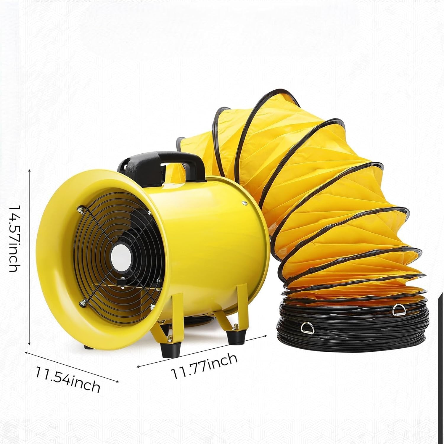 8/10″ Portable Utility Blower Fan Exhaust Industrial Ventilation 5/10m Duct Hose