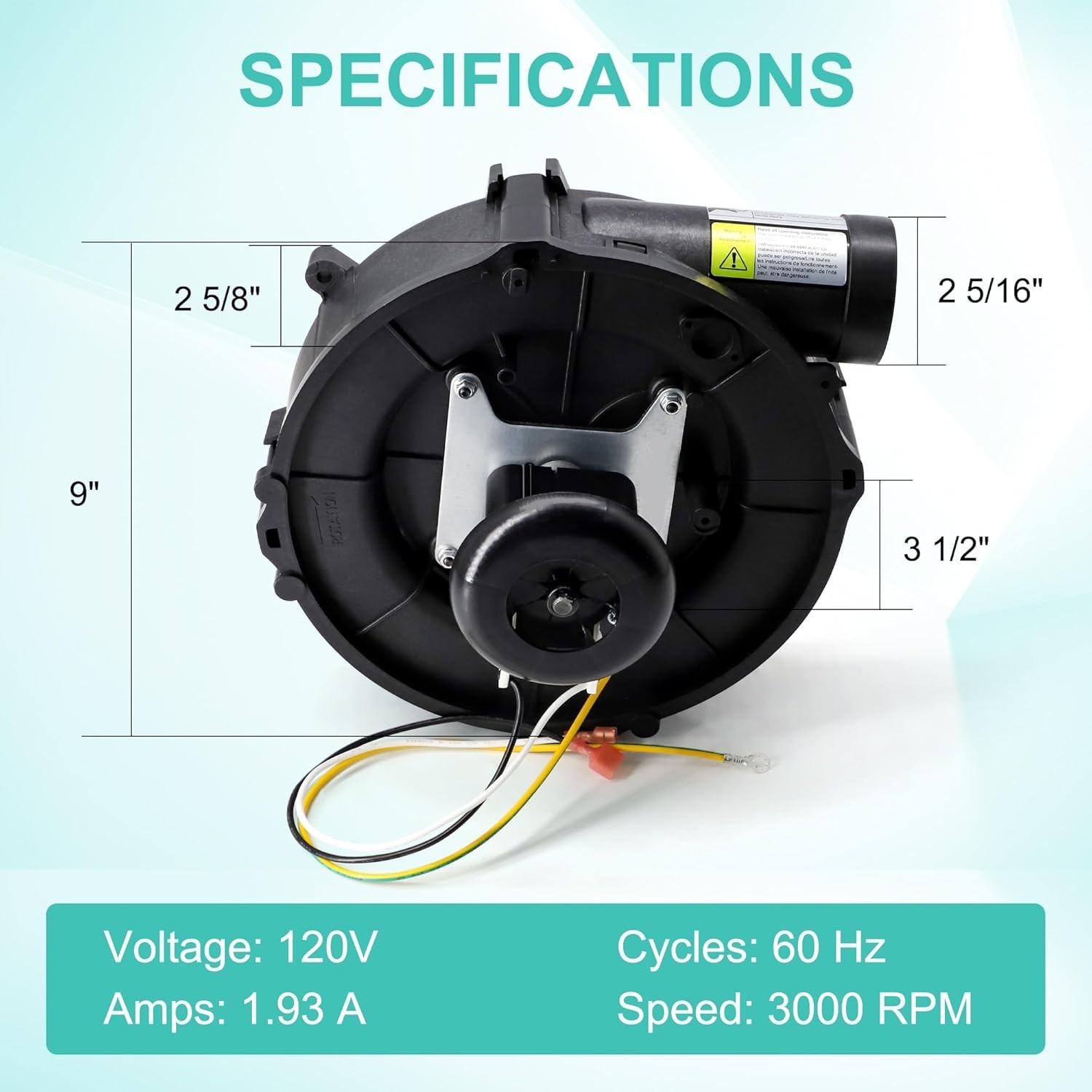 Furnace Draft Inducer Blower Motor For Goodman 0171M00001S FB-RFB501 115V AC