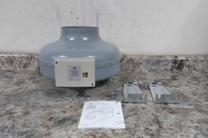 Dayton 23225 6 In Duct Diameter 120VAC 337 CFM Air Flow In-Line Duct Fan