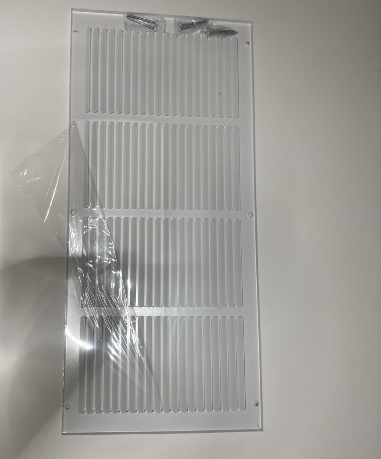 24×10 Steel Return Air Grille Duct Vent Cover for Sidewall & Ceiling White