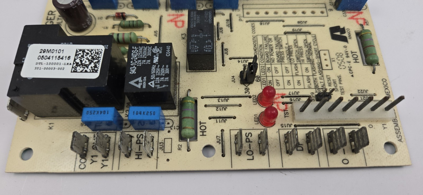 LENNOX Defrost Control Board 29M0101 DTL-100001-LXA