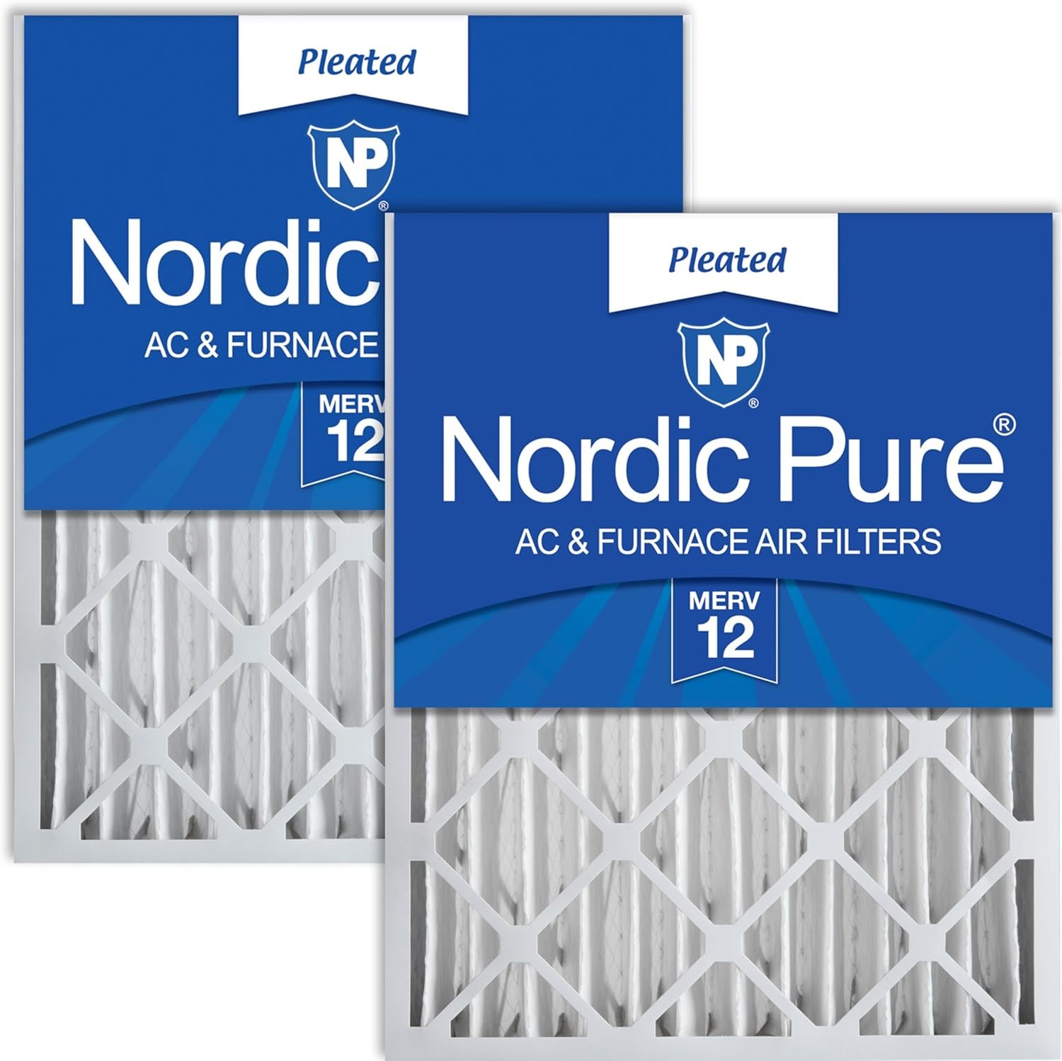 Nordic Pure 20x20x4 (19_1/2 x 19_1/2 x 3_5/8) Pleated 19.5″ x x 3.6″