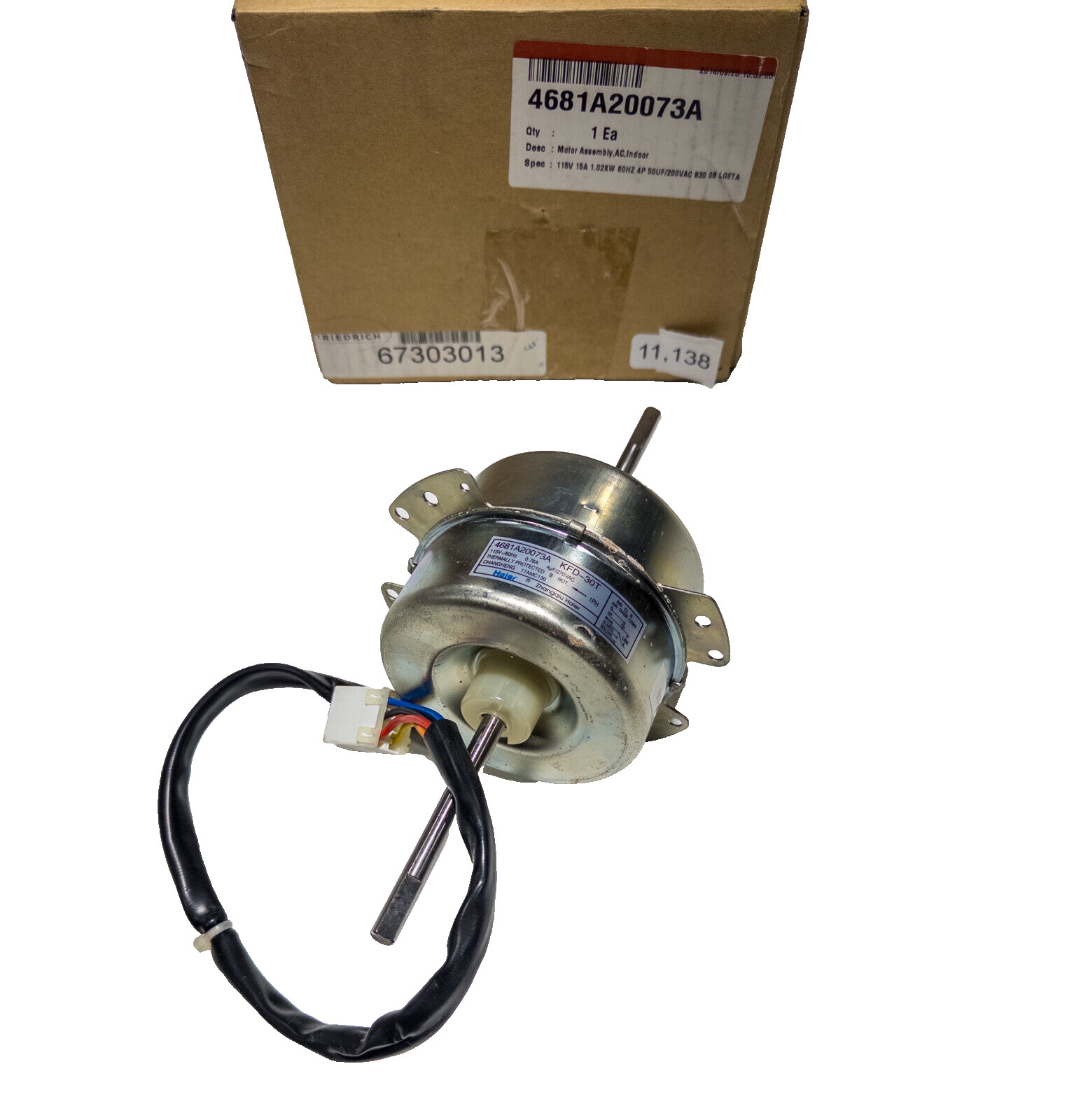 Friedrich 67303013 AC Air Conditioner Motor LG 4681A20073A