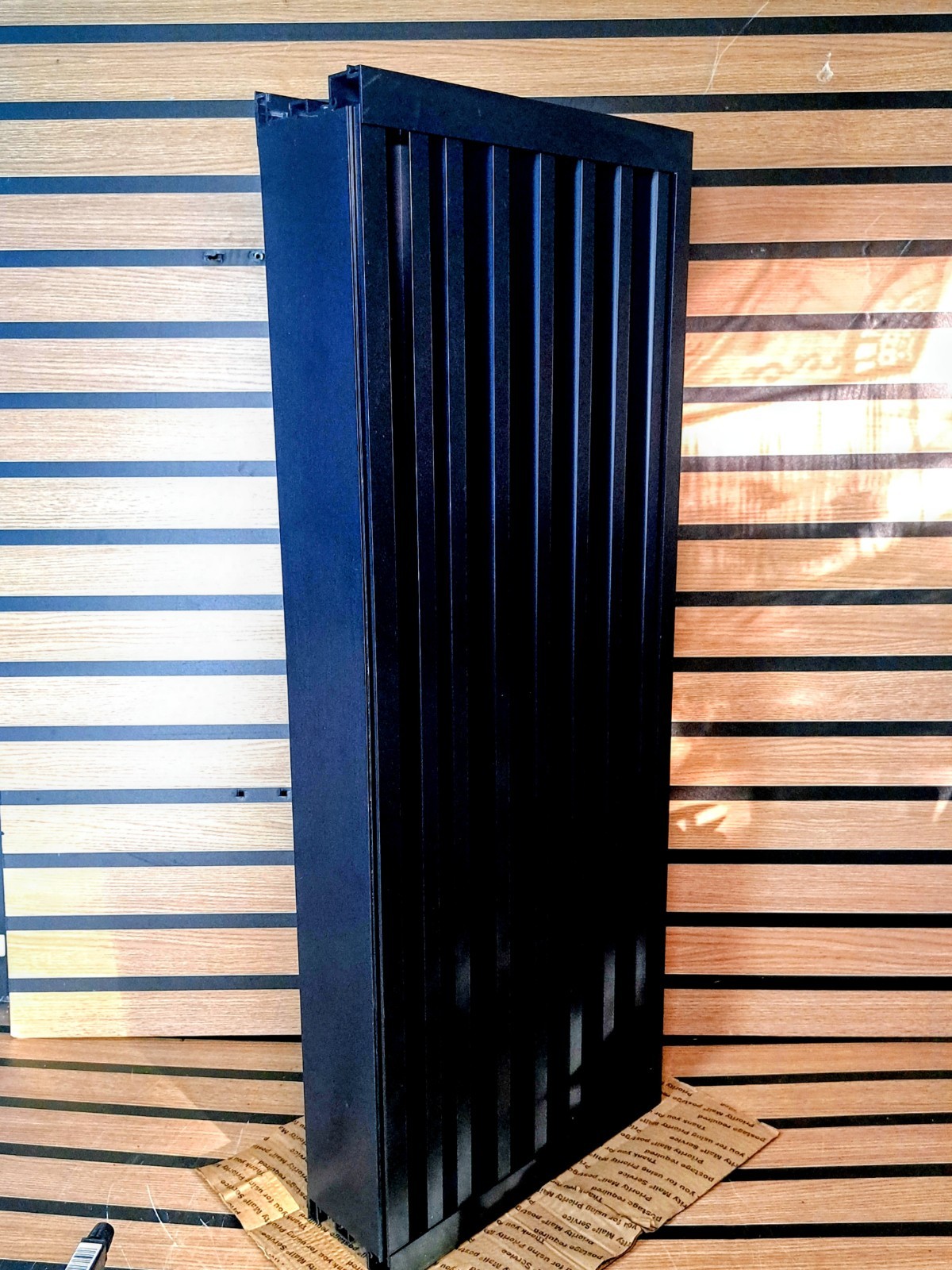 Black Industrial Louver 39.5x15x5 AMCA Vertical Blade Wind Driven Rain Vent NEW