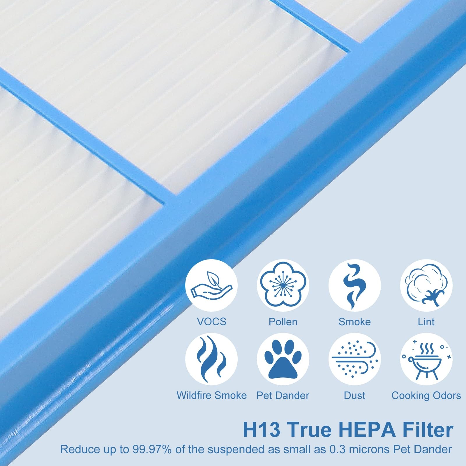 Ancolin 2 PACK Aer1 Blue aer1 filter (2 Filters + 6 Carbon Booster Filters)