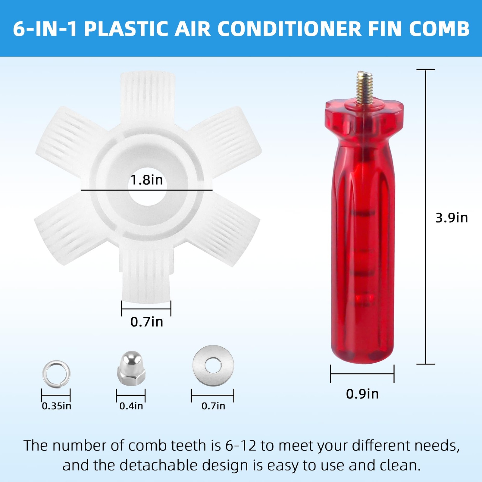AMI PARTS 3 PCS Air Conditioner Fin Comb Condenser Straightener Include…