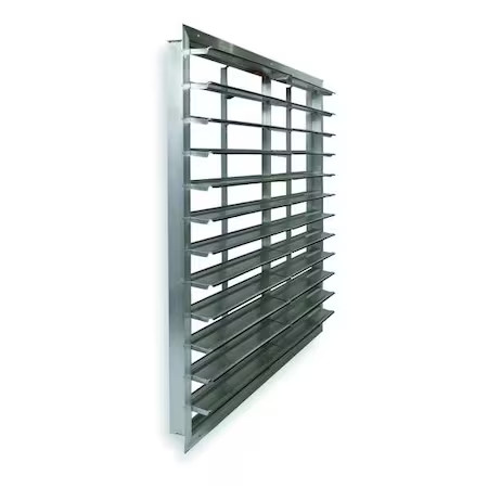 Dayton 53Dr19 48 In 54″H-W 5.75″L Aluminum Wall Fan Shutter, 51-1/2 In X 51-1/2