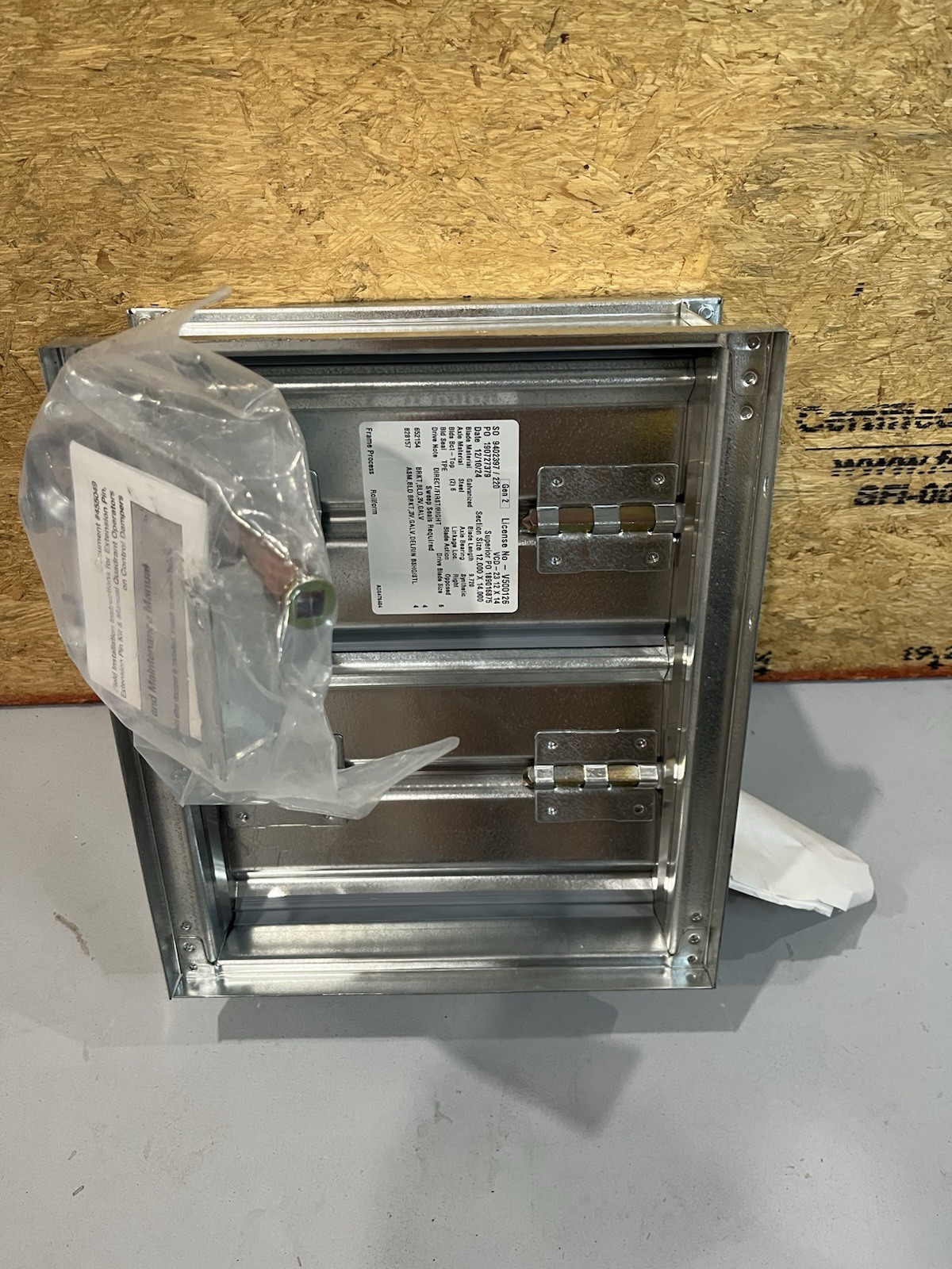 GreenHeck VCD-23 12×14 Low Leakage Control Damper Exhaust Vent Made In USA