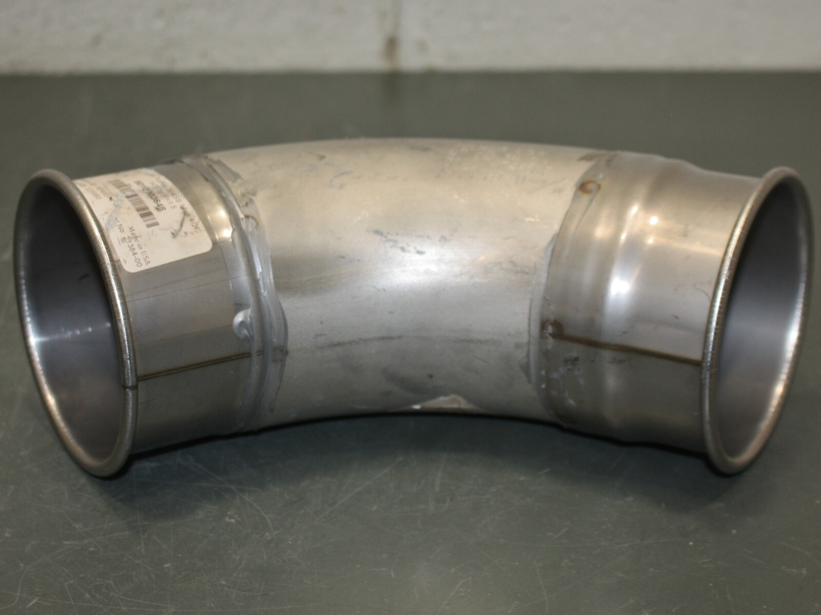 Nordfab 60° Elbow 8010003648, 4″ Duct, Stainless Steel, 14 ga QF Quick Fitting