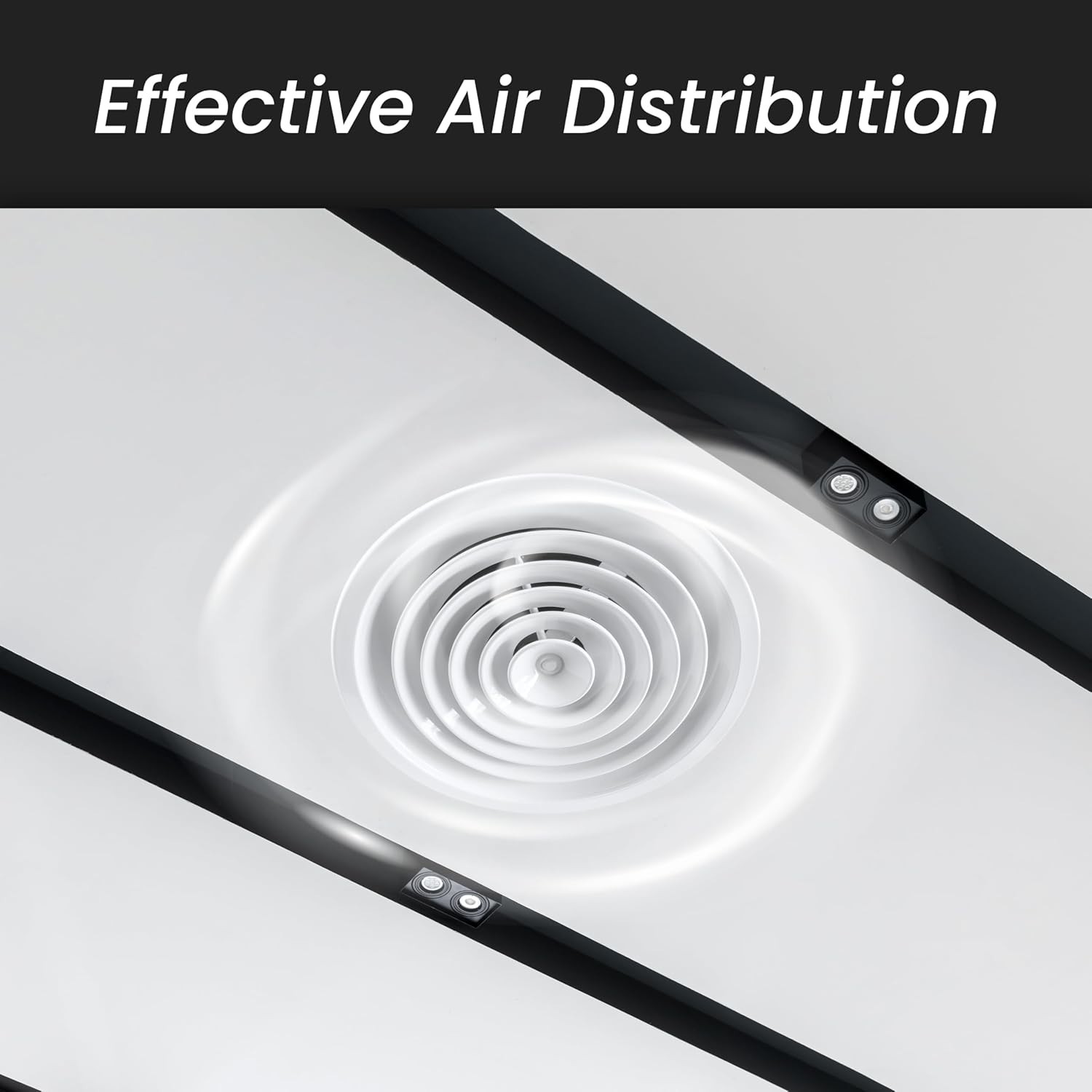 14″ Round Aluminum Ceiling Diffuser White HVAC Vent Cover Multi-Direction Supply