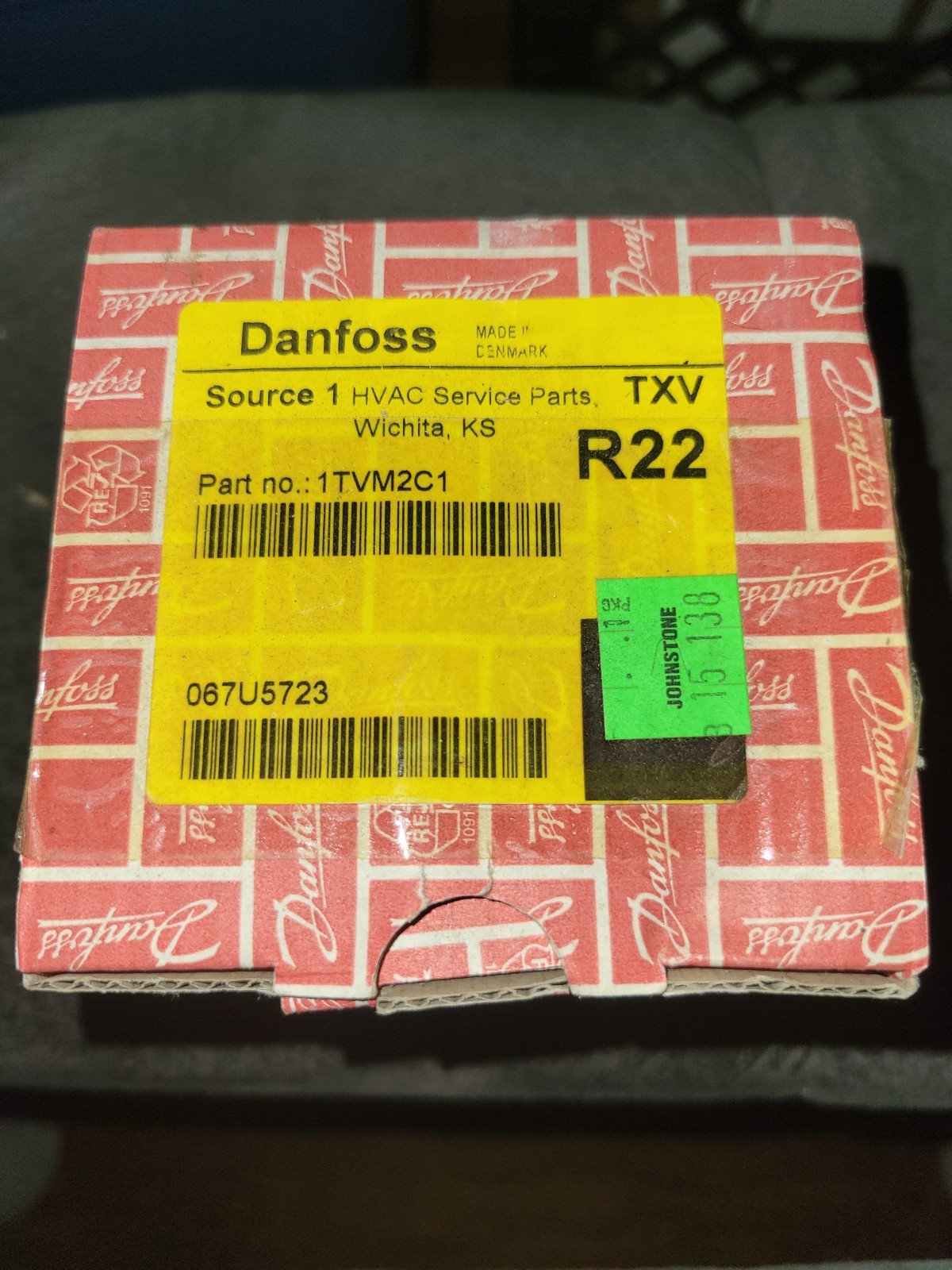 Danfoss 067U5723 1TVM2C1 Brass Copper TXV Expansion Valve R22 HVAC