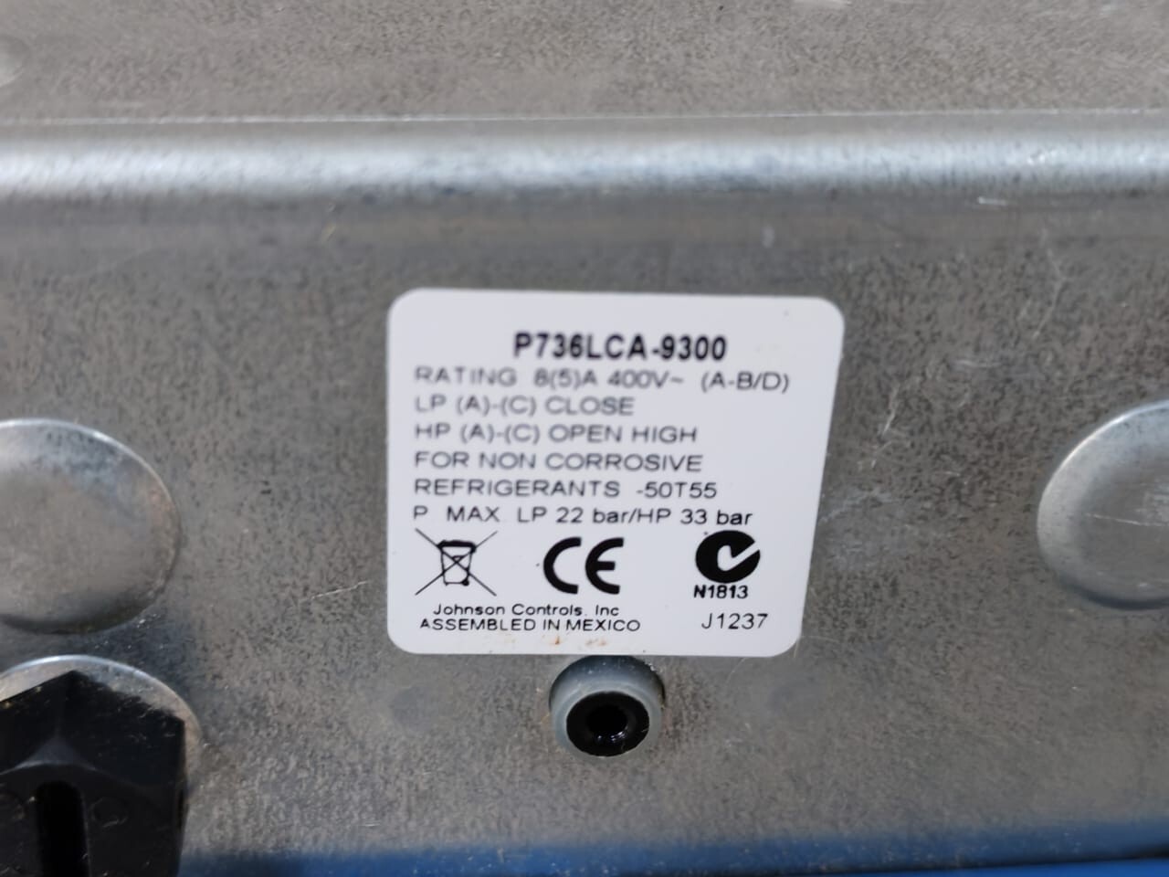 JOHNSON CONTROLS PENN P736LCA-9300 PRESSURE CONTROL 400V