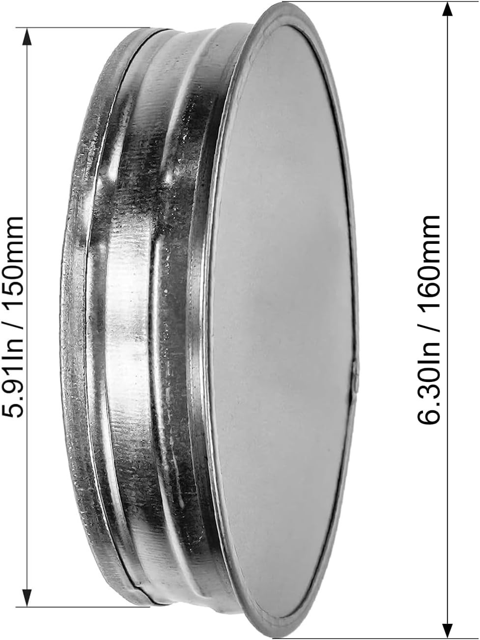6-Inch Galvanized Steel Duct End Cap – Durable Vent Cover for Indoor/Outdoor