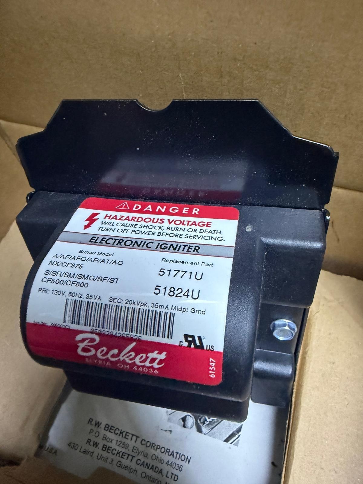 Beckett Electronic igniter 51771U