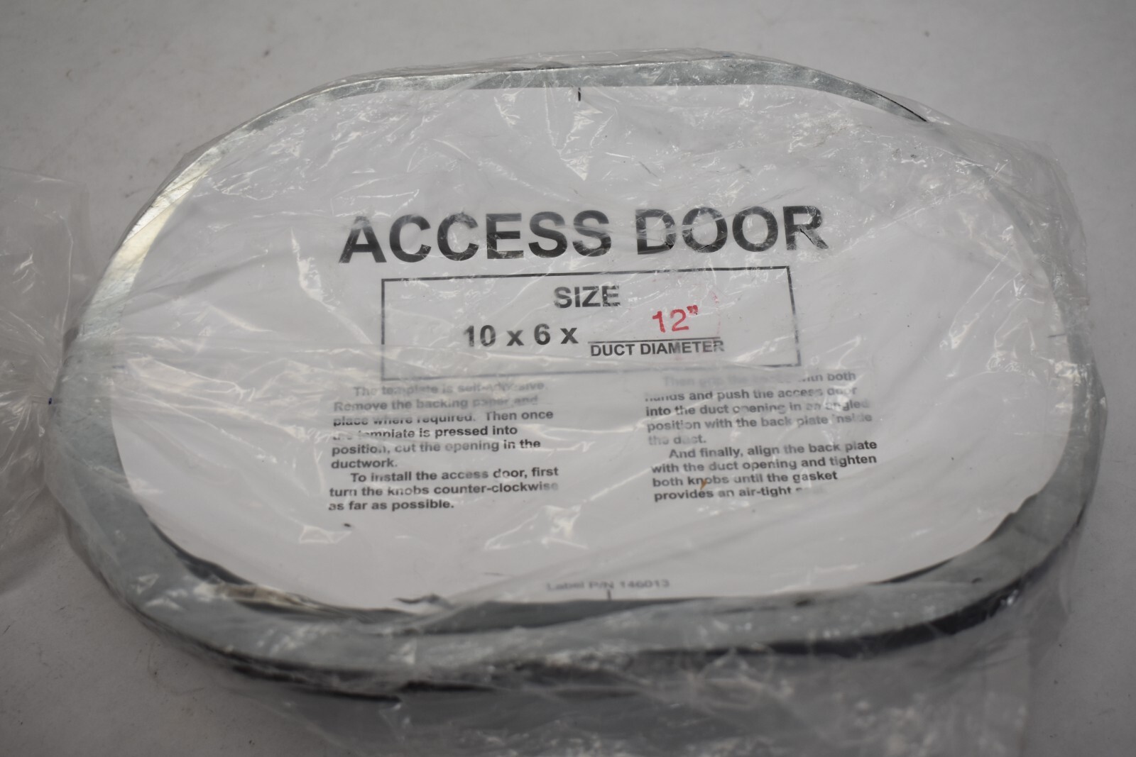 Ruskin Damper & Louver 146017 Curved Steel Access Door 10″ x 6″ for 12″ Ducts