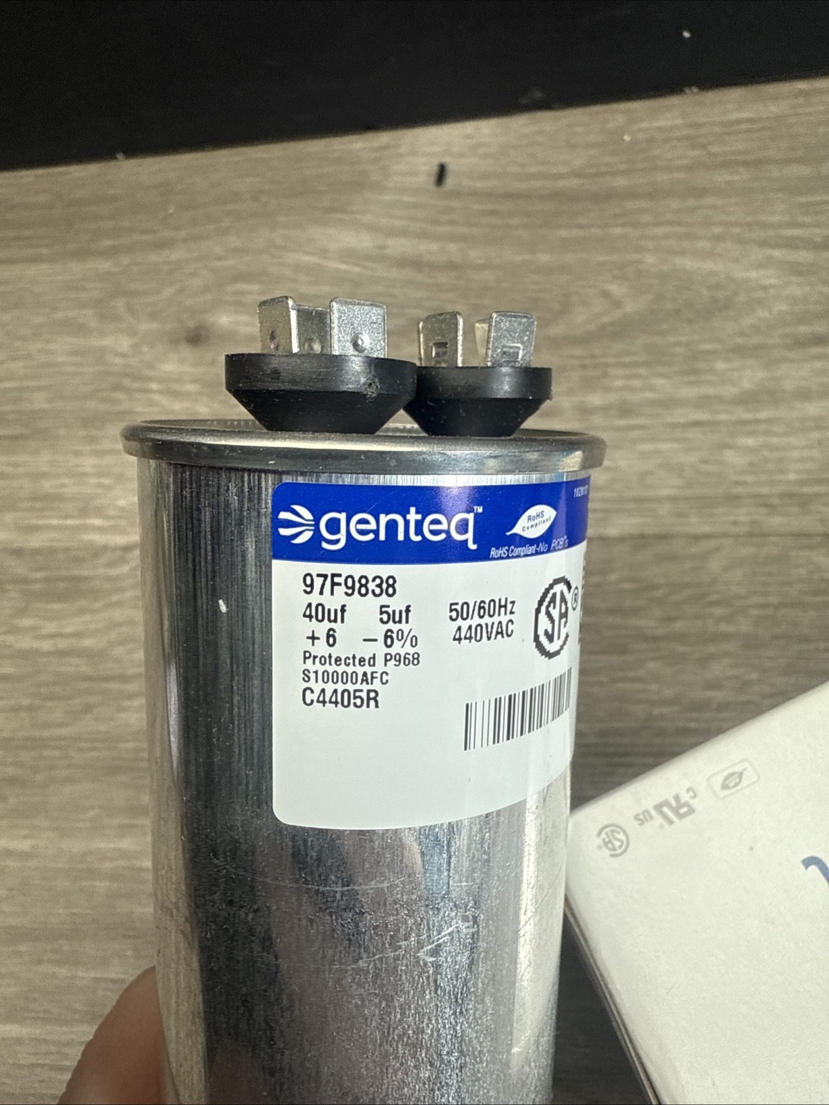 GE/Genteq Dual Run HVAC Capacitor 40/5 uf MFD 440VAC Z97F9856 97F9856 97F9838BZ3