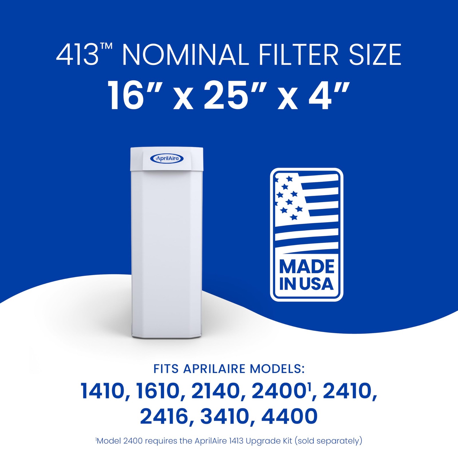 Genuine 413 Replacement Filter For Whole House Air Purifiers – Merv 13, Healthy