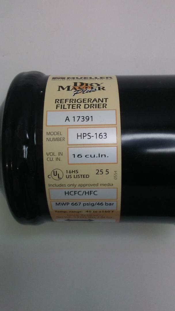 Mueller HPS-163 A17391 Dry Master Plus Bi-Flow Reversible Filter Drier 3/8″