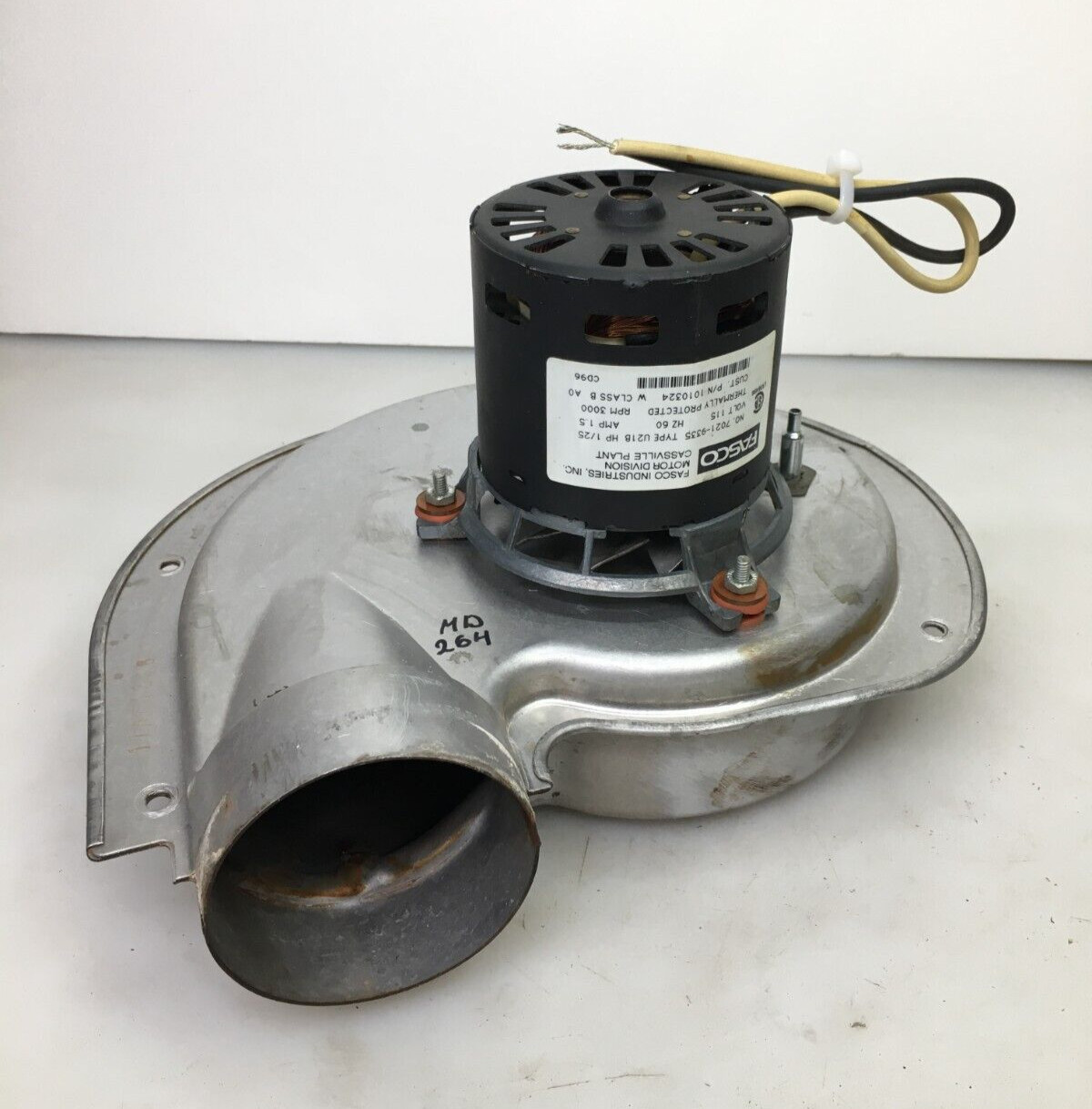 FASCO 7021-9335 Draft Inducer Blower Motor Assembly 1010324 used #MD264