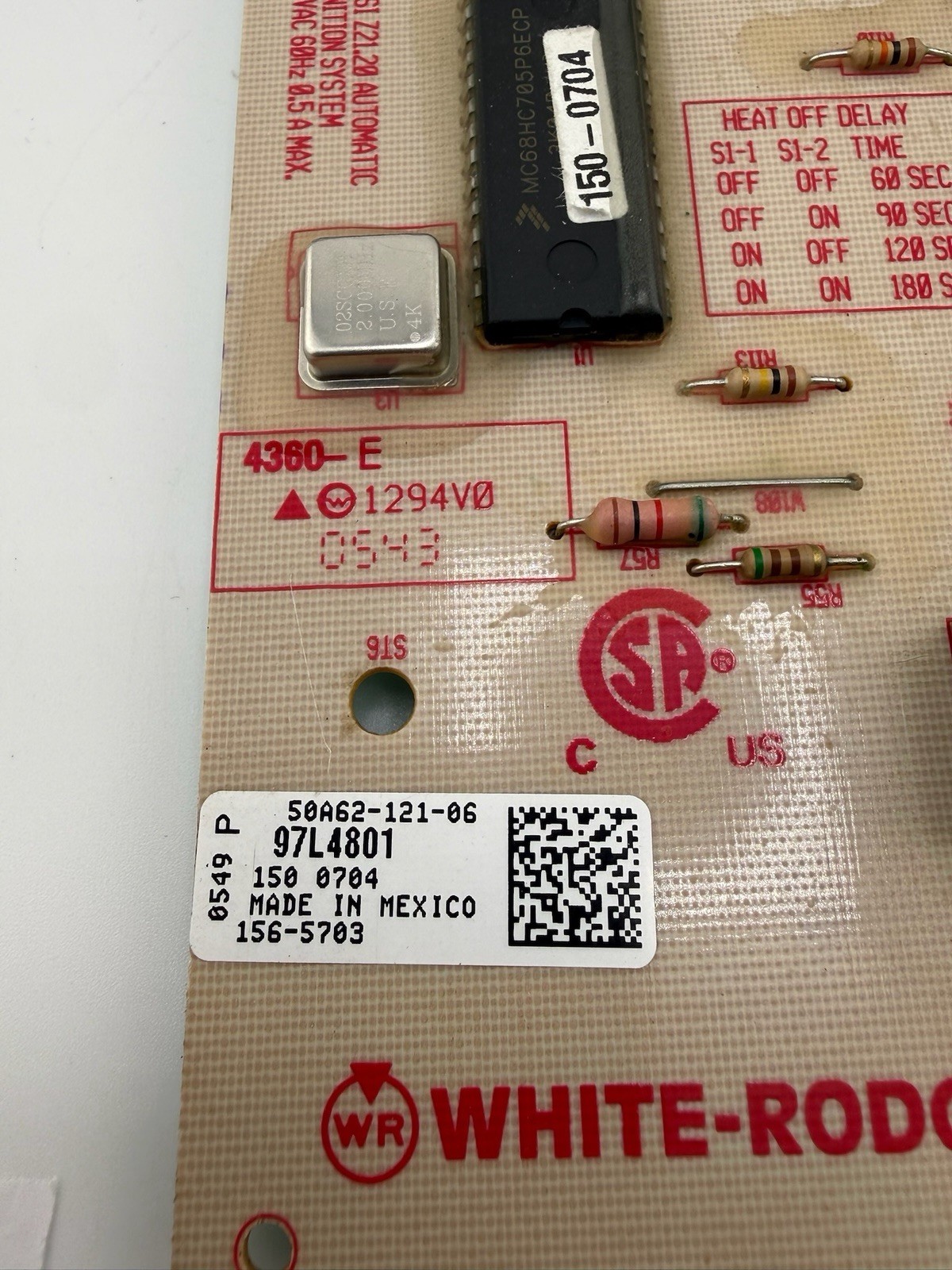 50A62-121 GUARANTEED WORKING TESTED GOOD Furnace Control Board 97L4801