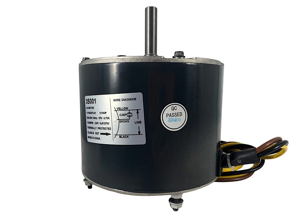 Carrier HC33GE233, Genteq 3S001 Condenser Fan Motor, 1/10HP, 1100 RPM, 208-230V