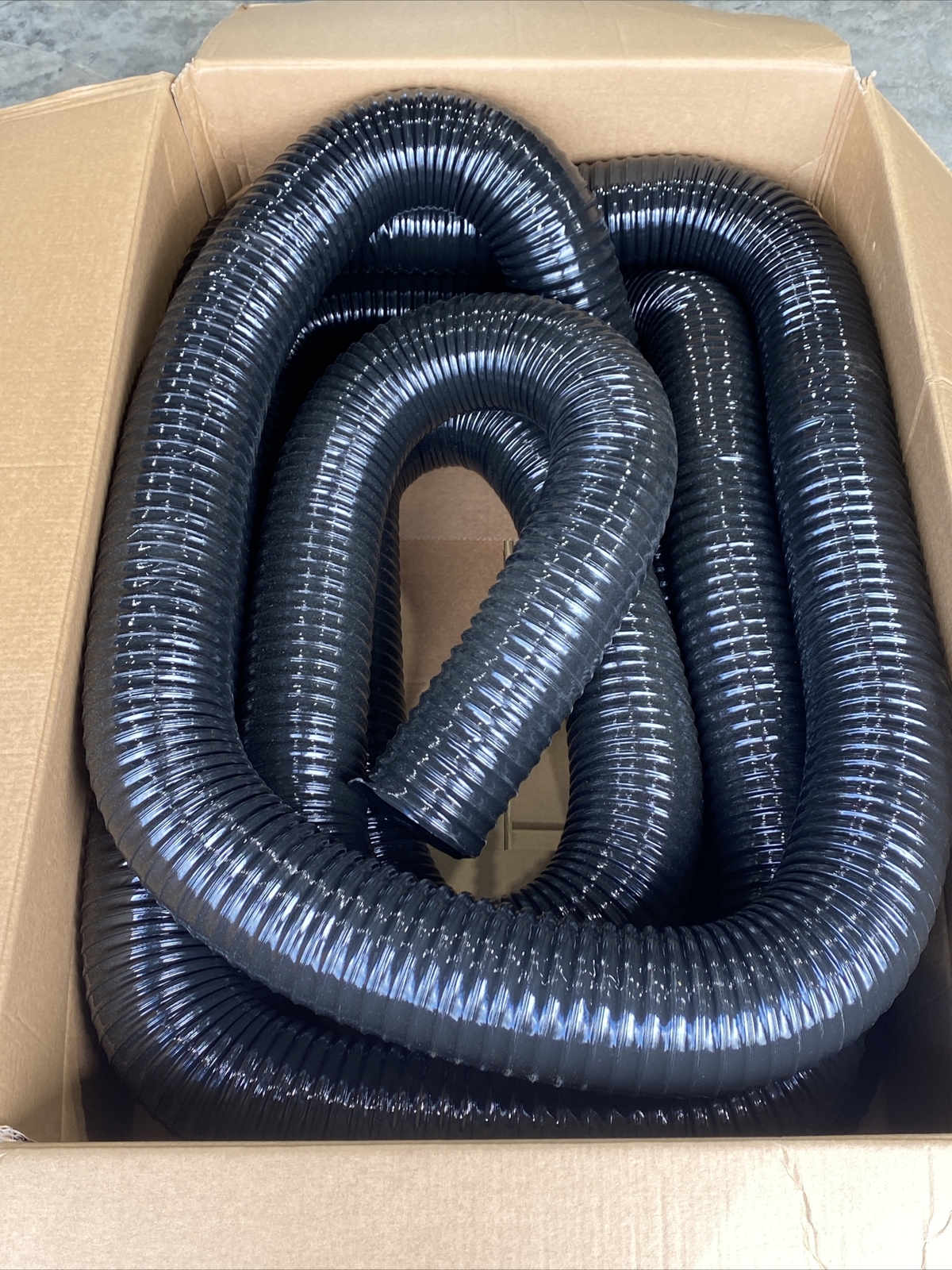 ( 2 ) Qty HI-TECH DURAVENT 2021-0400-2050 Industrial Duct Hose Black 5” x 50ft