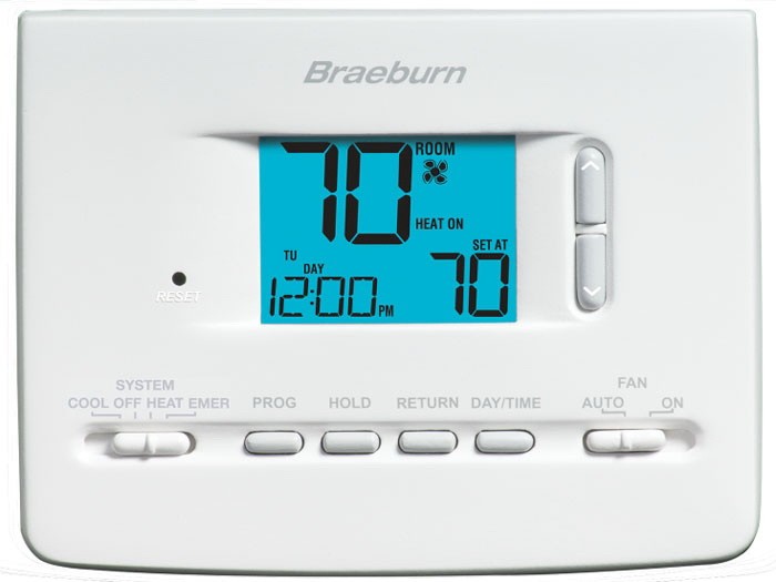BRAEBURN SYSTEMS BRA-2220NC Digital Programmable Thermostat 4A 24V 2H/1C