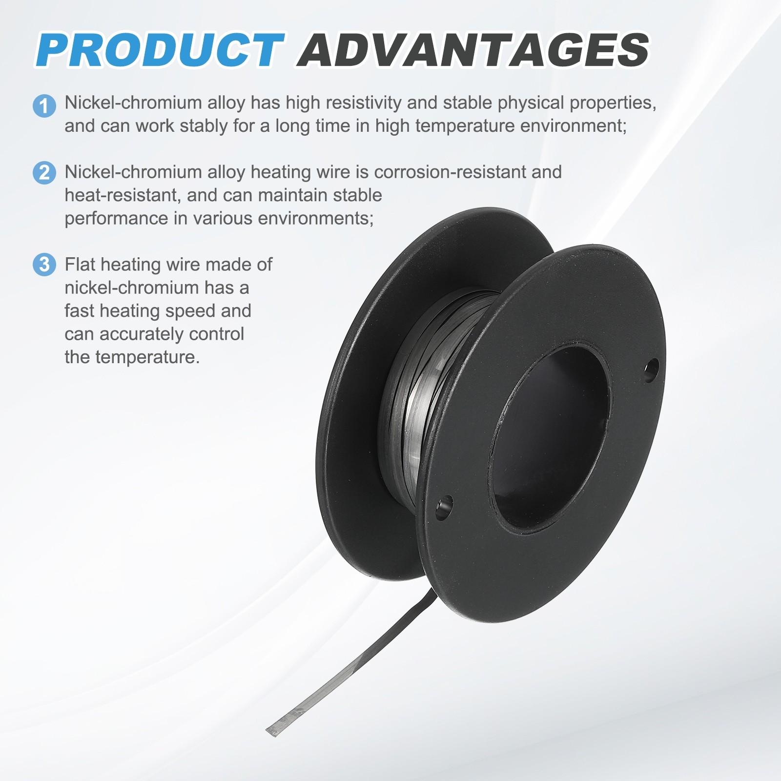 Nichrome Flat Heater Wire 16ft(5m)x0.1mmx2mm High Temp Wire Black,Silver