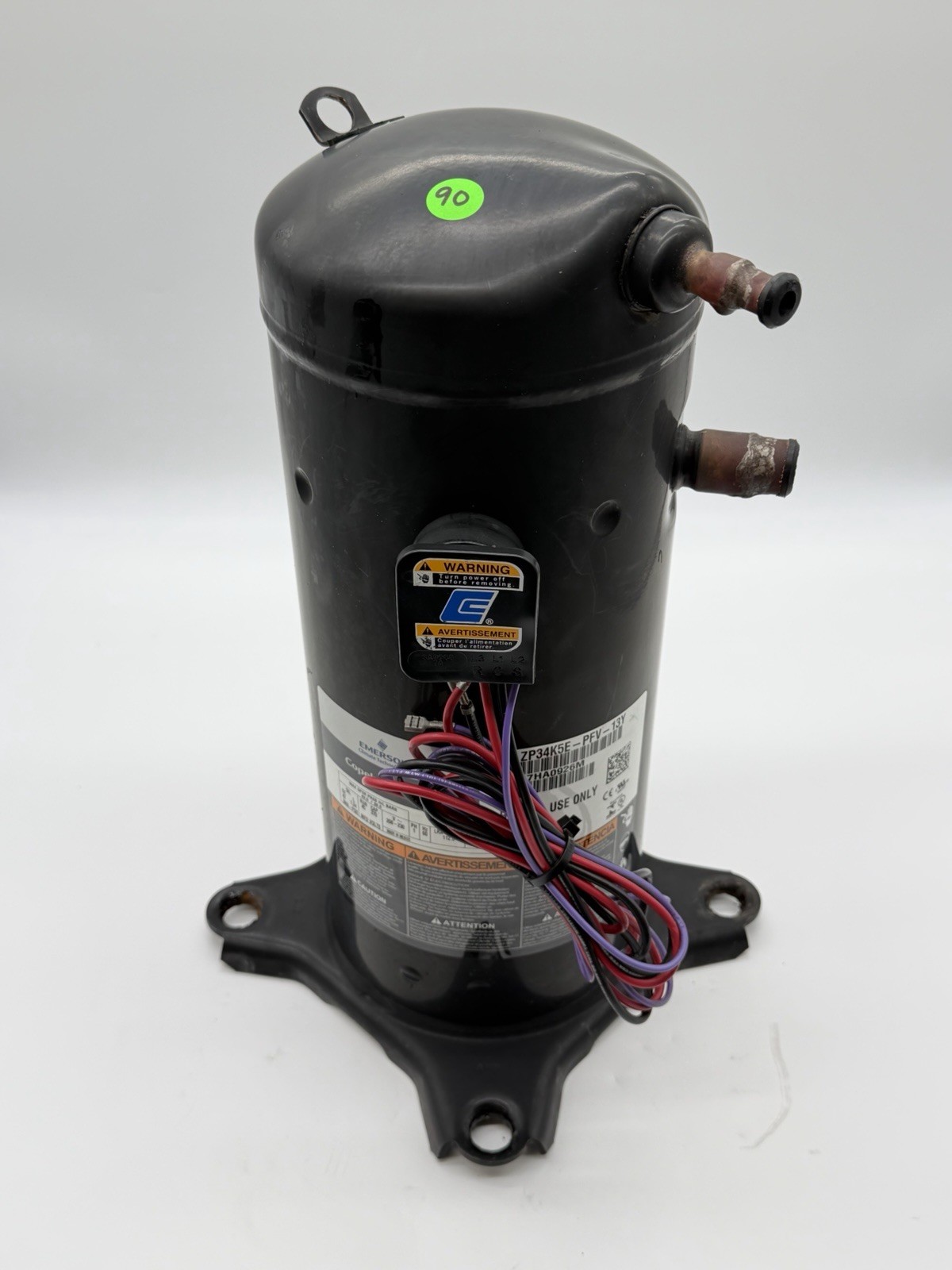 Copeland 3 ton Scroll Compressor ZP34K5E-PFV-130/ ZP34K5E-PFV-13Y Used Tested