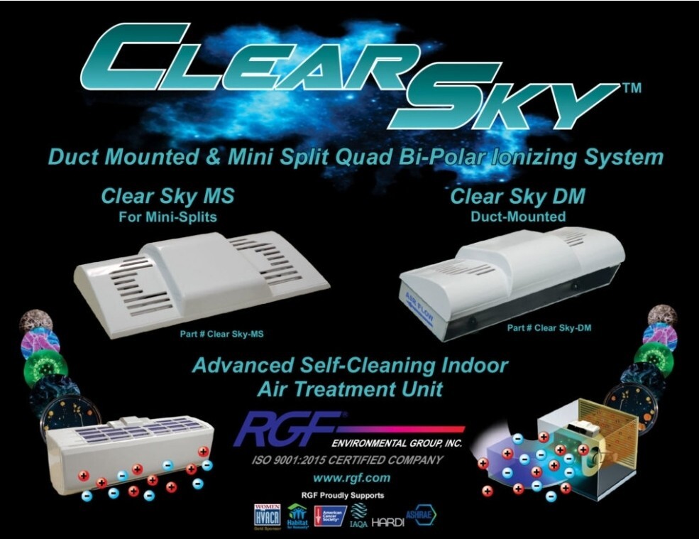 RGF Clear Sky DM Self-Cleaning Air Treatment indoor Ionization Unit. New in box