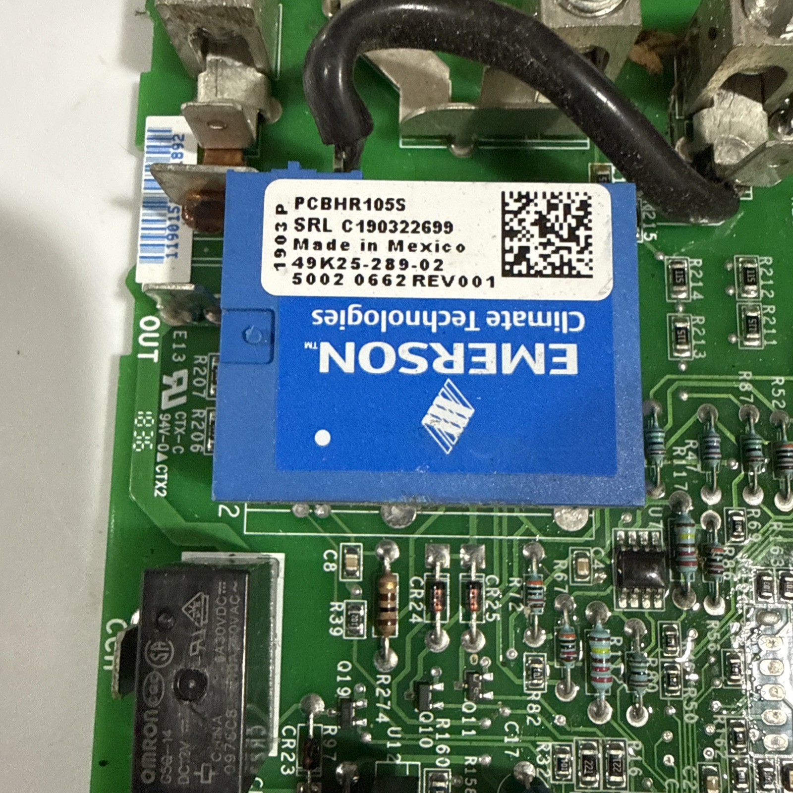 Used OEM control board PCBHR105S Emerson Goodman Amana Comfort Alert