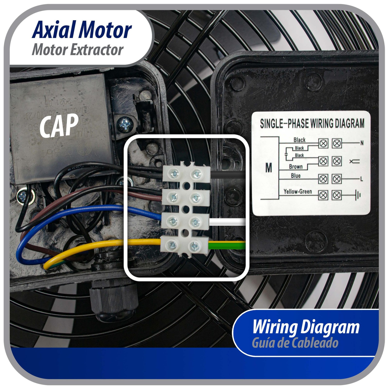 Appli Parts AXF-300 11-3/4 in Axial Fan Motor Guard Mounted Fan Blade 220 V, 1 P