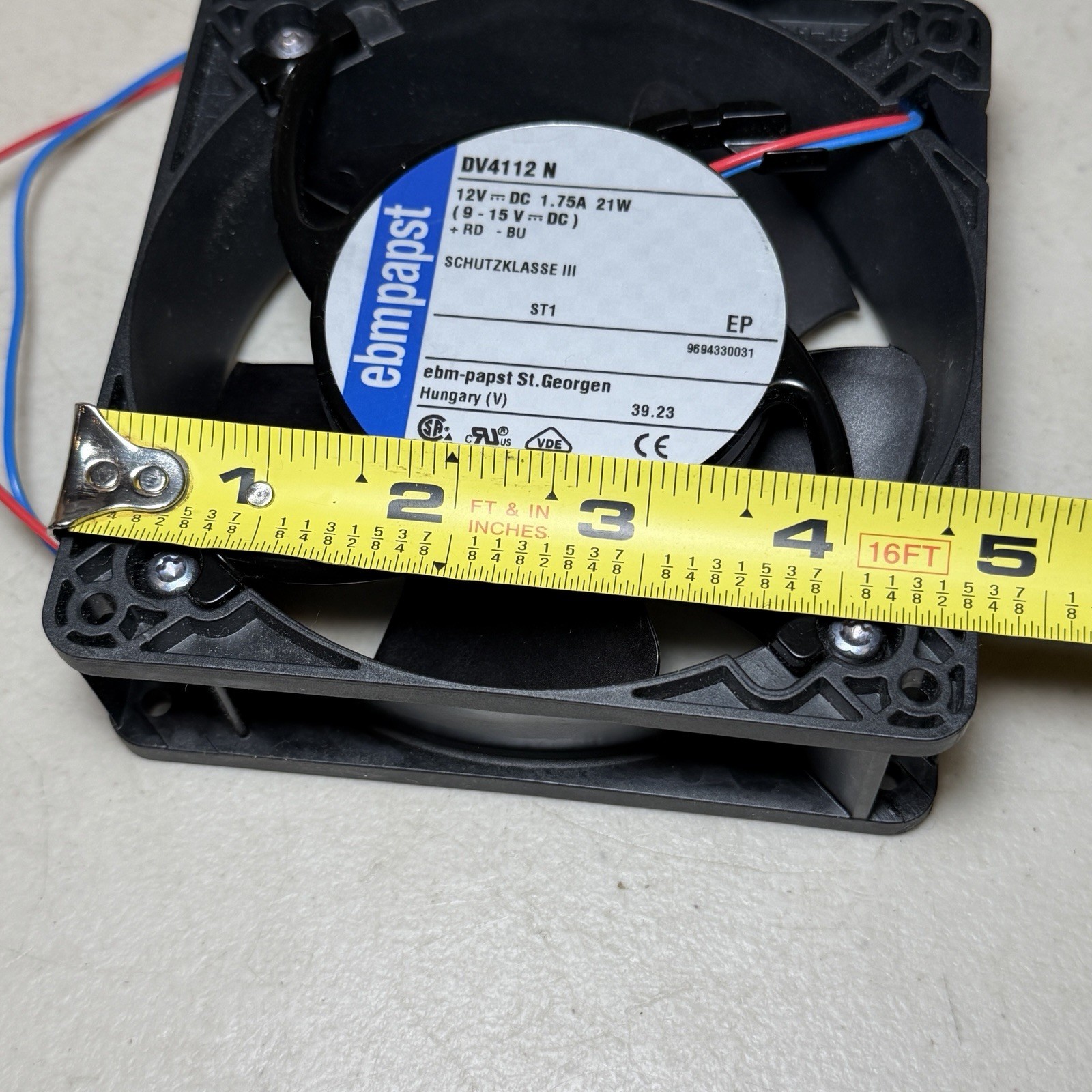 EBM-PAPST DV4112N Axial Fan 12VDC NEW