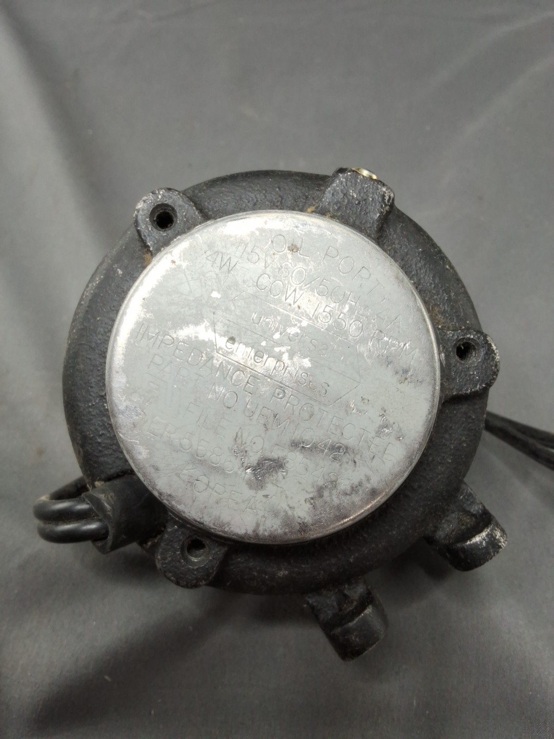 Universal Enterprises Condenser Fan Motor, 4W CCW, 1550 RPM, 115V