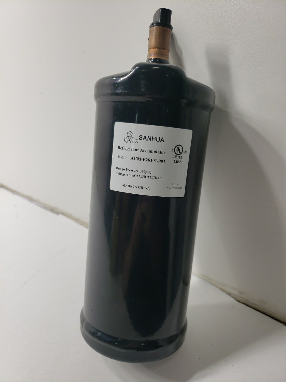 NOS Sanhua ACM-P26101-901 Refrigerant Accumulator HVAC A/C 360 PSI NOB