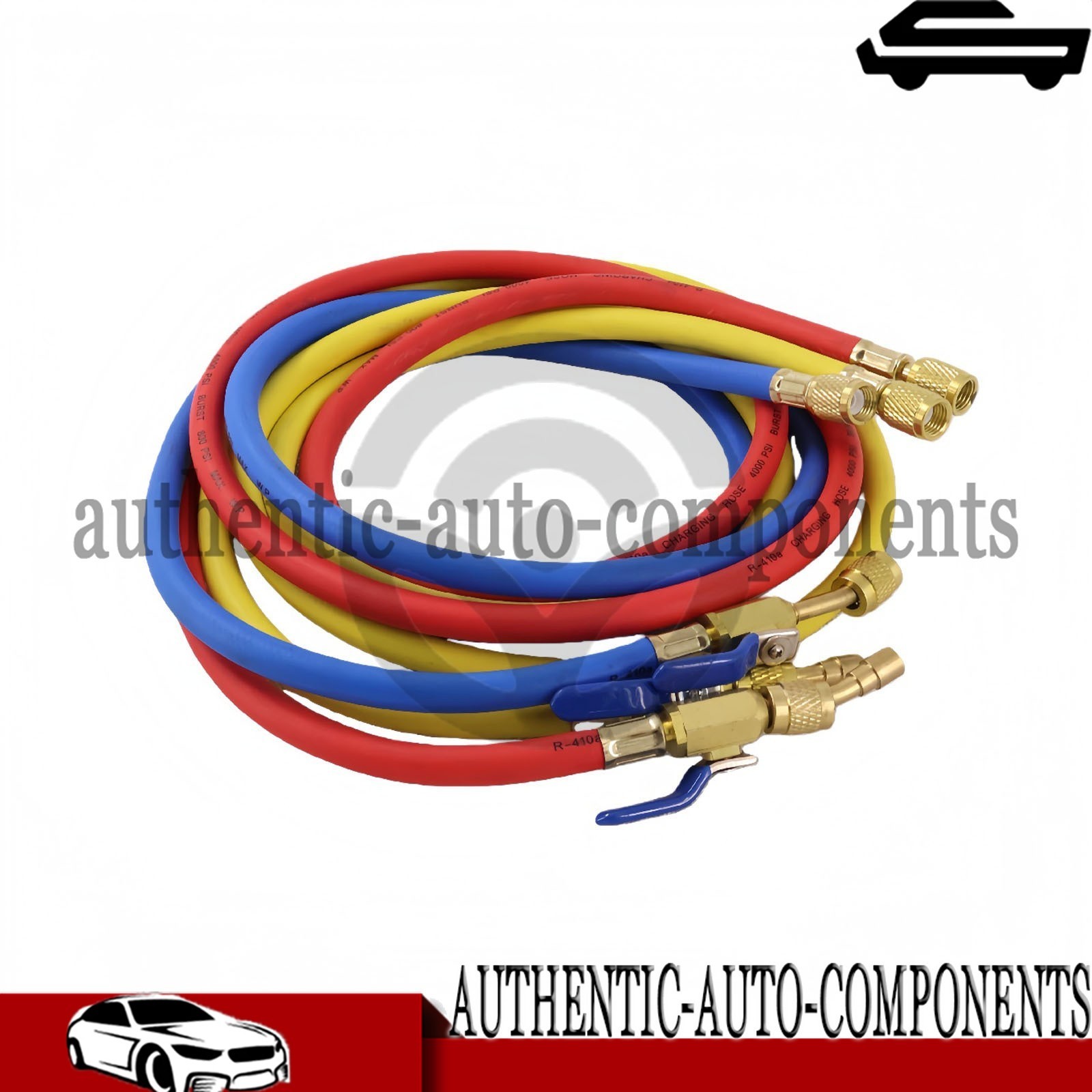 For Yellow Jacket Plus II 1/4″ Charging Hose Set 72″ Compact Ball (Pack of 3)